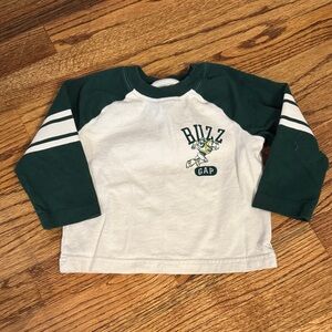 GAP Kids Long Sleeve Tee - Green and White